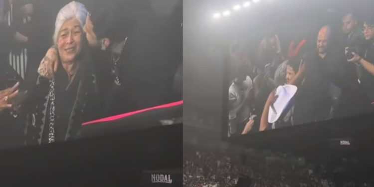 Christian Nodal besa a fan en la Arena Monterrey